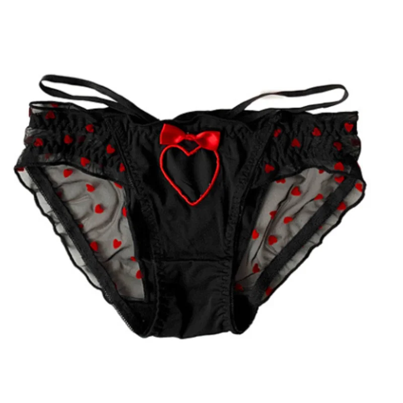 Couple Men Shorts Women Briefs Lovers Fun Lingerie Sexy Couple Underwear Set Heart Lace Panties for Lover Modal Underpants