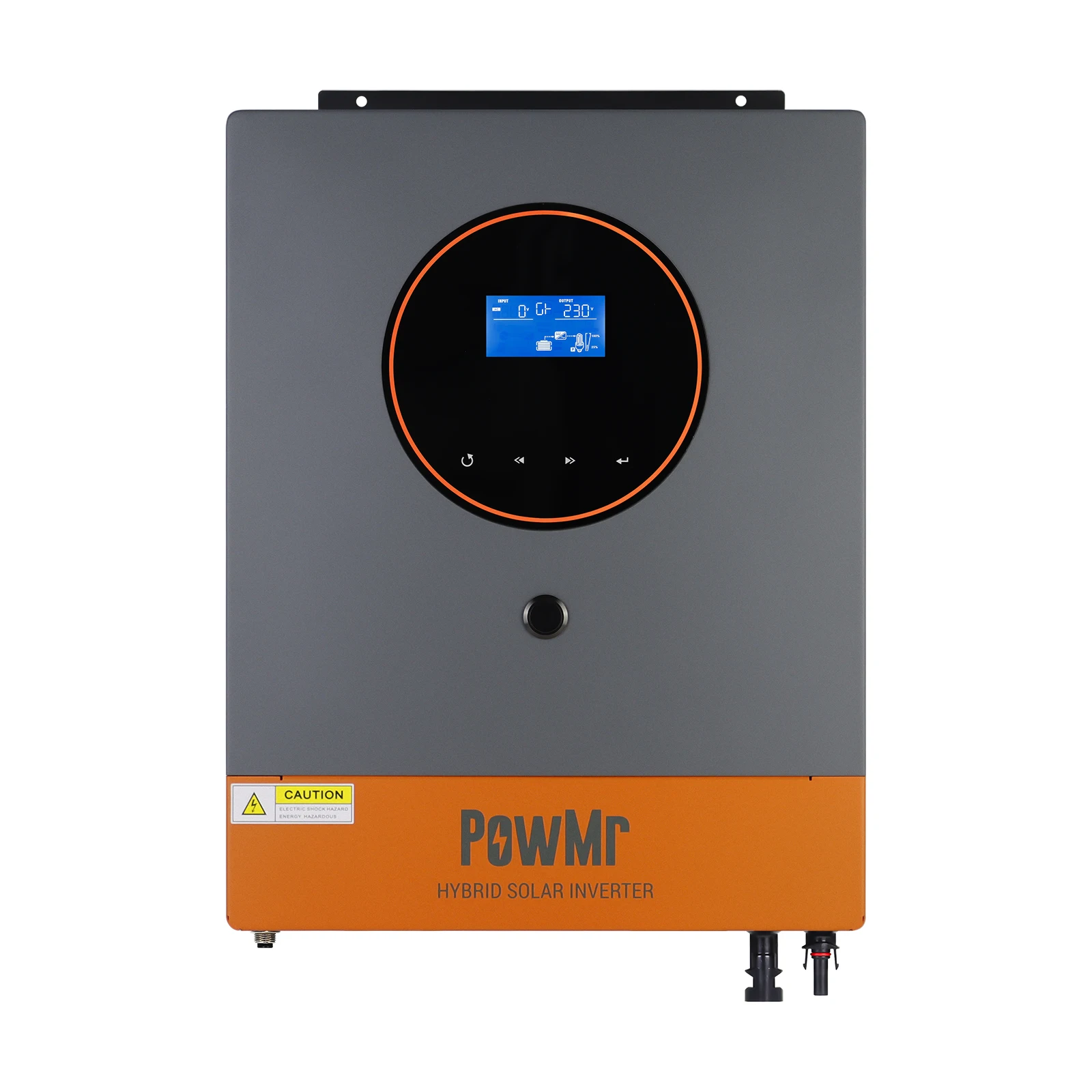 PowMr 순수 사인파 인버터, MPPT 듀얼 입력 및 듀얼 출력 하이브리드 태양광 인버터, 6.2KW, 48V, 60-450V, 27A