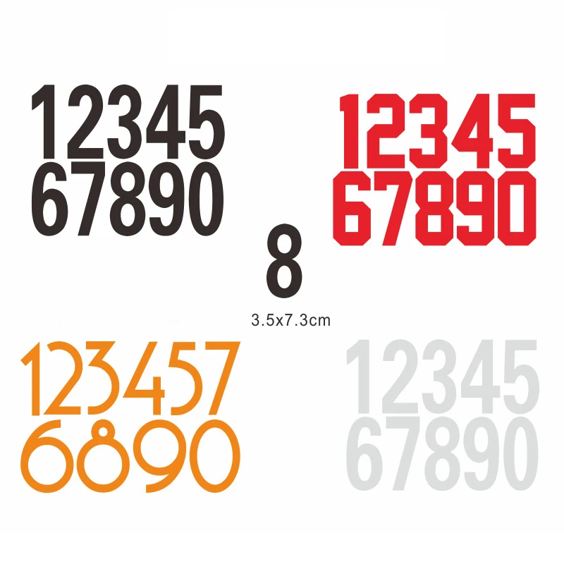 2pc 0-9 Reflective Mailbox Sticker Decal Self Adhesive Numbers For Window Door Cars Stickers