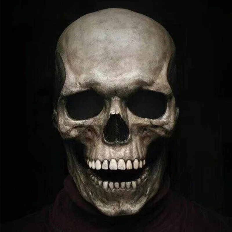 

Halloween Skull Head Mask Movable Headgear Ball Prop Chamber Of Secrets Haunted House Terror Scaring People Evil Spirit Knight