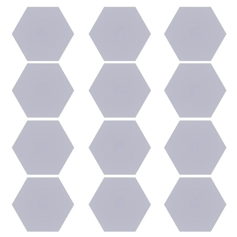 

12 Pack Set Hexagon Acoustic Absorption Panel Board Polyester Fiber Felt Soundproofing Insulation Pads Beveled Edges Tiles for