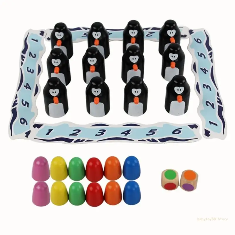 

Y4UD Memory Chess Wooden Memory Match Stick Teaser Toy Penguin Memory Game