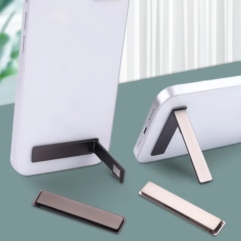 Ultra Thin Foldable Mobile Phone Holder Bracket Magnetic Metal Alloy Desktop Cell Phone Stands Universal Phone Support Kickstand - Image 2