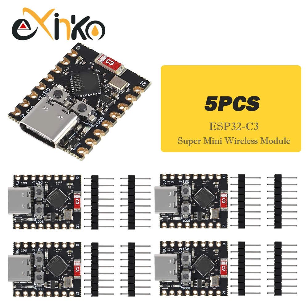 ตัวเลือกสินค้า ESP32-C3 โมดูลพัฒนา WiFi Bluetooth 4MB Flash สำหรับโปรเจกต์ IoT