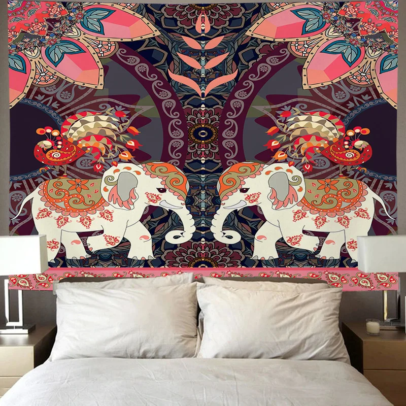 

PLstar Cosmos Tapestry Psychedelic Elephant 3D Printing Tapestrying Rectangular Home Decor Wall Hanging