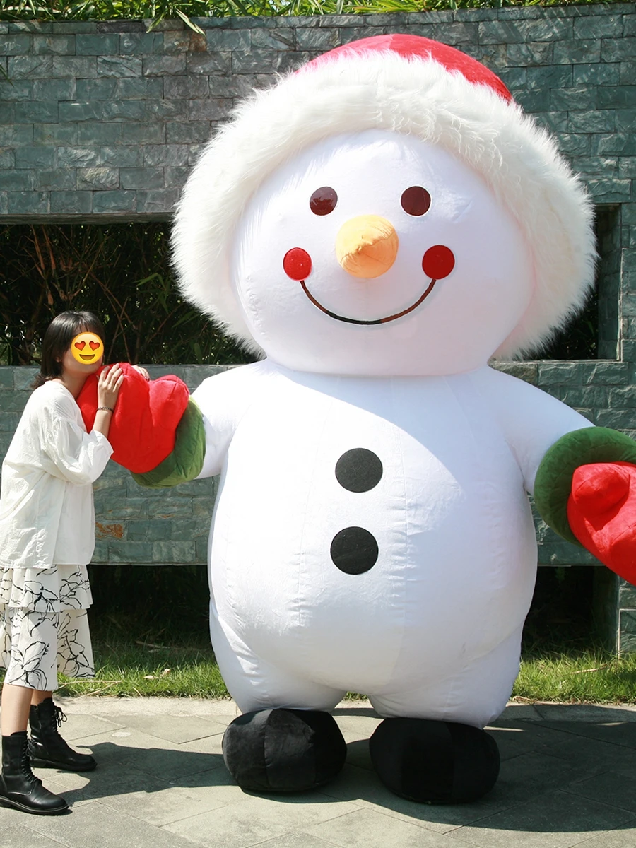Lovely Full Body Wearable Snowman Blow Up Costume Adult