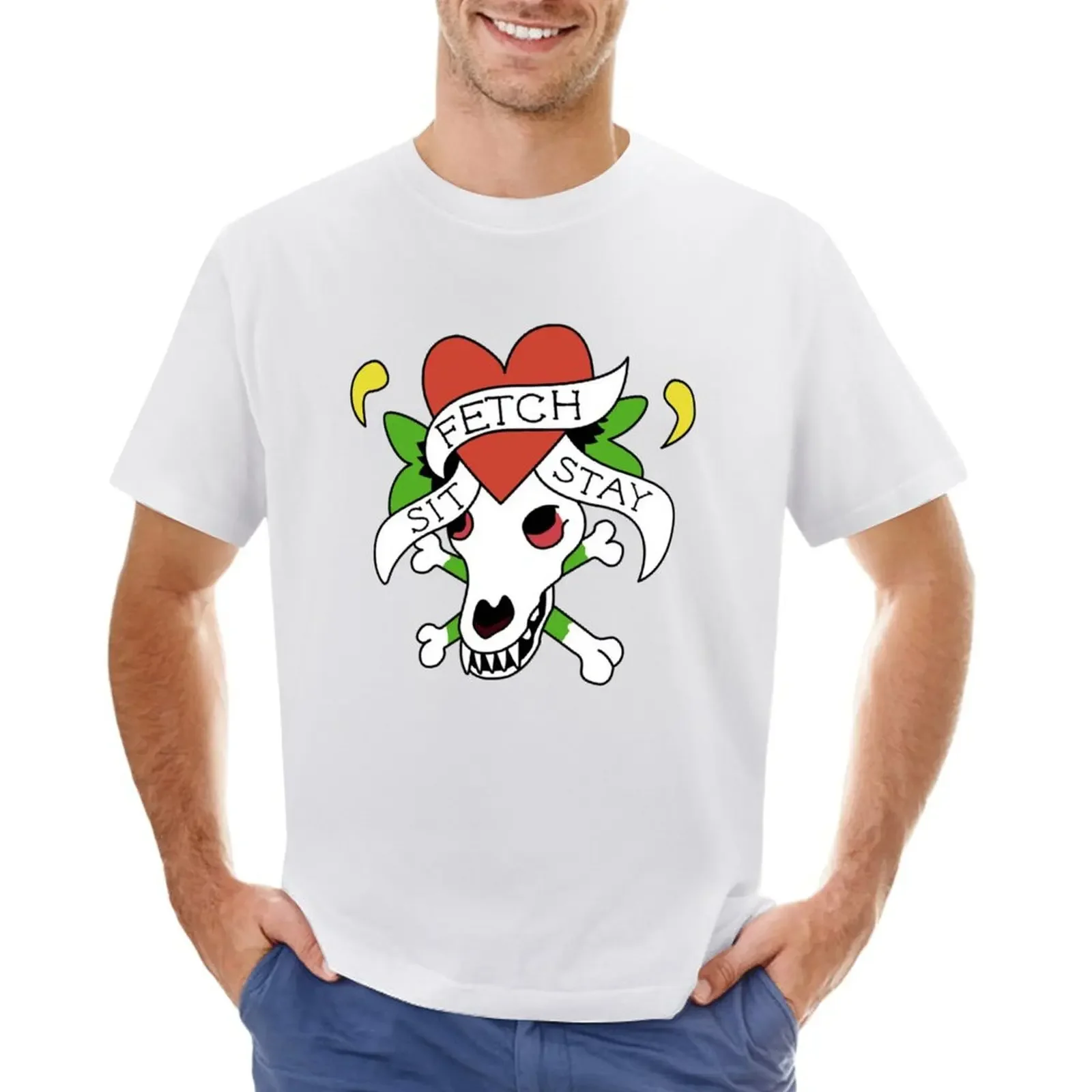 

Fetch, Sit, Stay T-shirt boys whites Aesthetic clothing tops Blouse mens graphic t-shirts big and tall