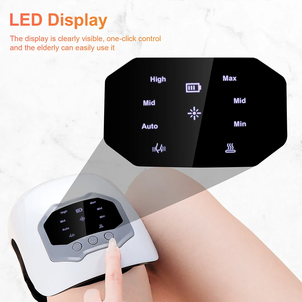 3 Gear Temperature Adjustment Smart Knee LED Display Massager Hot Compress for Shoulders Elbows Knee Gift For Parents Or Elders