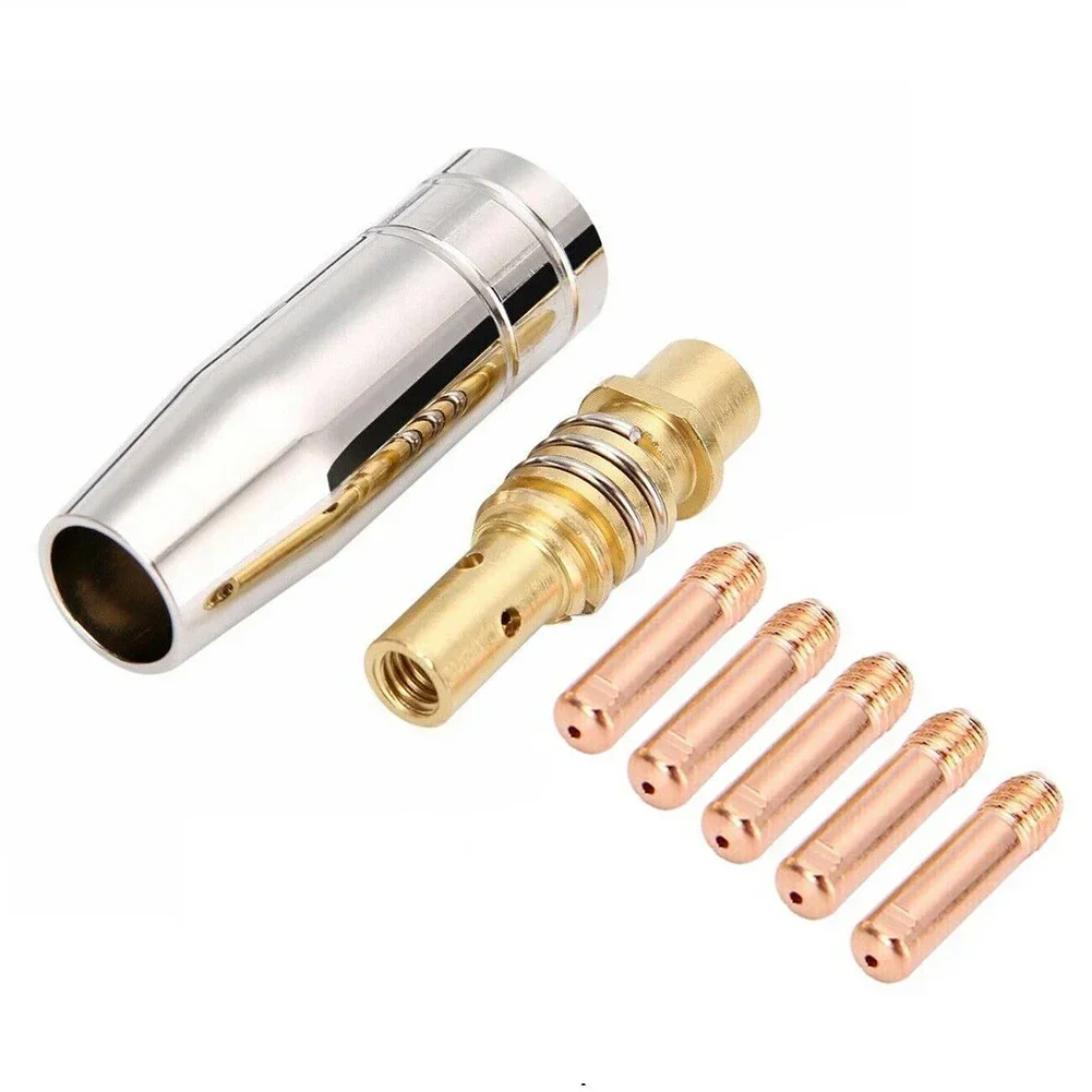 Mig Contact Tip Consumables 7PCS Set for MIG Welding MB15 15AK Contact Tip (0 6/0 8/0 9/1 0/1 2mm) Complete Solution