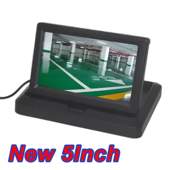 Display per auto CCD a colori da 5.0 "5 pollici pieghevole nuovo schermo digitale ingresso Video a 2 canali lettore DVD Monitor DC 12/24V