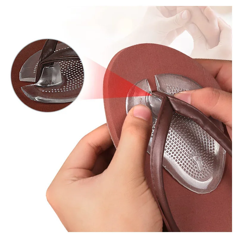 Flip Flop Forefoot Pad for Toe Anti-Pain Inserts Protectors Sandals Invisible Silicone Anti slip Massage Half Yard Soft Insoles