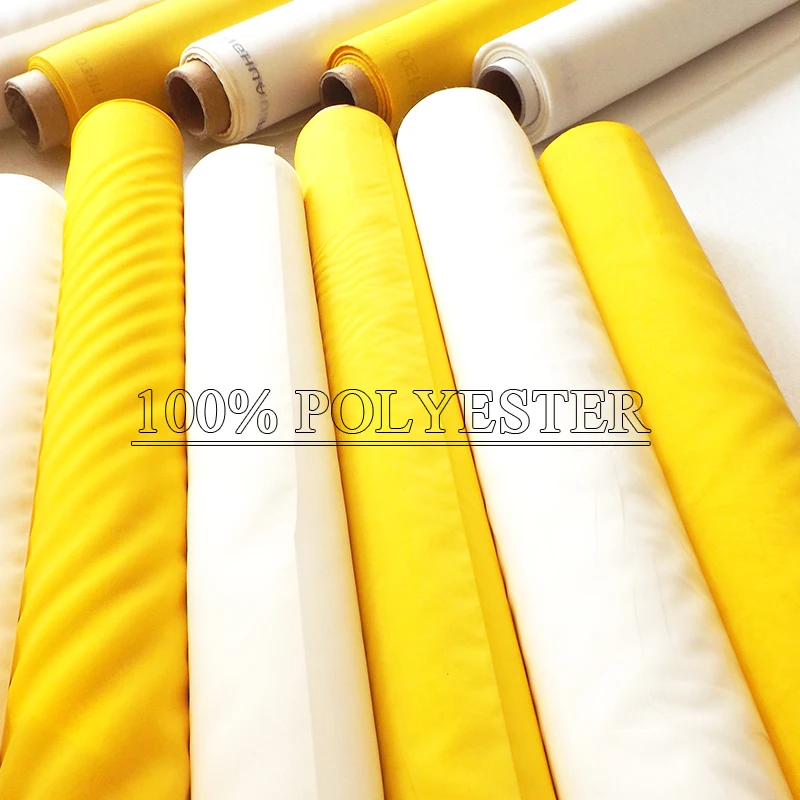 

Free Shipping! 120T 31um Printing Silk Screen Polyester Mesh with White Yellow Color