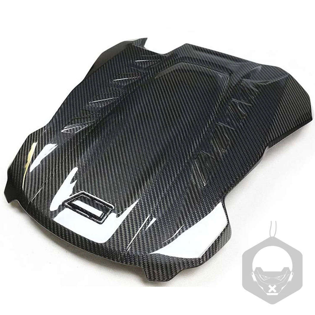 For BMW F95 X5M F96 X6M 2021+ Car Bonnet Engine Hood Trim Cover Real Carbon Fiber Modification Replacement Interior Accessory