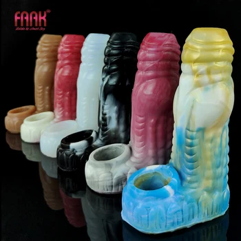 FAAK Dog Knot  Penis Sleeve Extender Silicone Dildo Enlargement Fantasy Sex Toys For Men Delay Ejaculation  Intimate Sex Shop 1