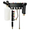 Pressure Washer Gun Holder Fit 1/4 Quick Connector 7 Holes Washer Nozzle Telescopic Rod Storage Rack Wall Mounted Storage Rack 3