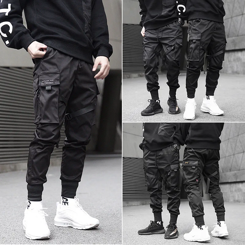 Hidden Black Warrior Casual Tactical Pant Paratrooper Functional Mens Cargo Pants Harajuku Fashion Skinny Streetwear Men Joggers 2