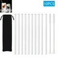 10Pcs Straight Black