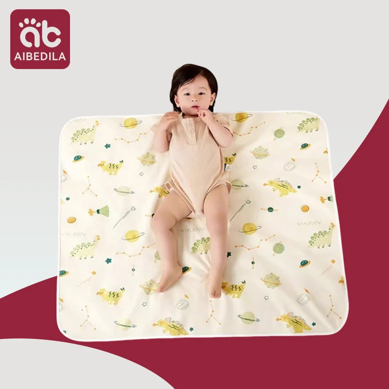 Waterproof Washable Breathable Toddler Mattress Protector with Cute Cartoon Design