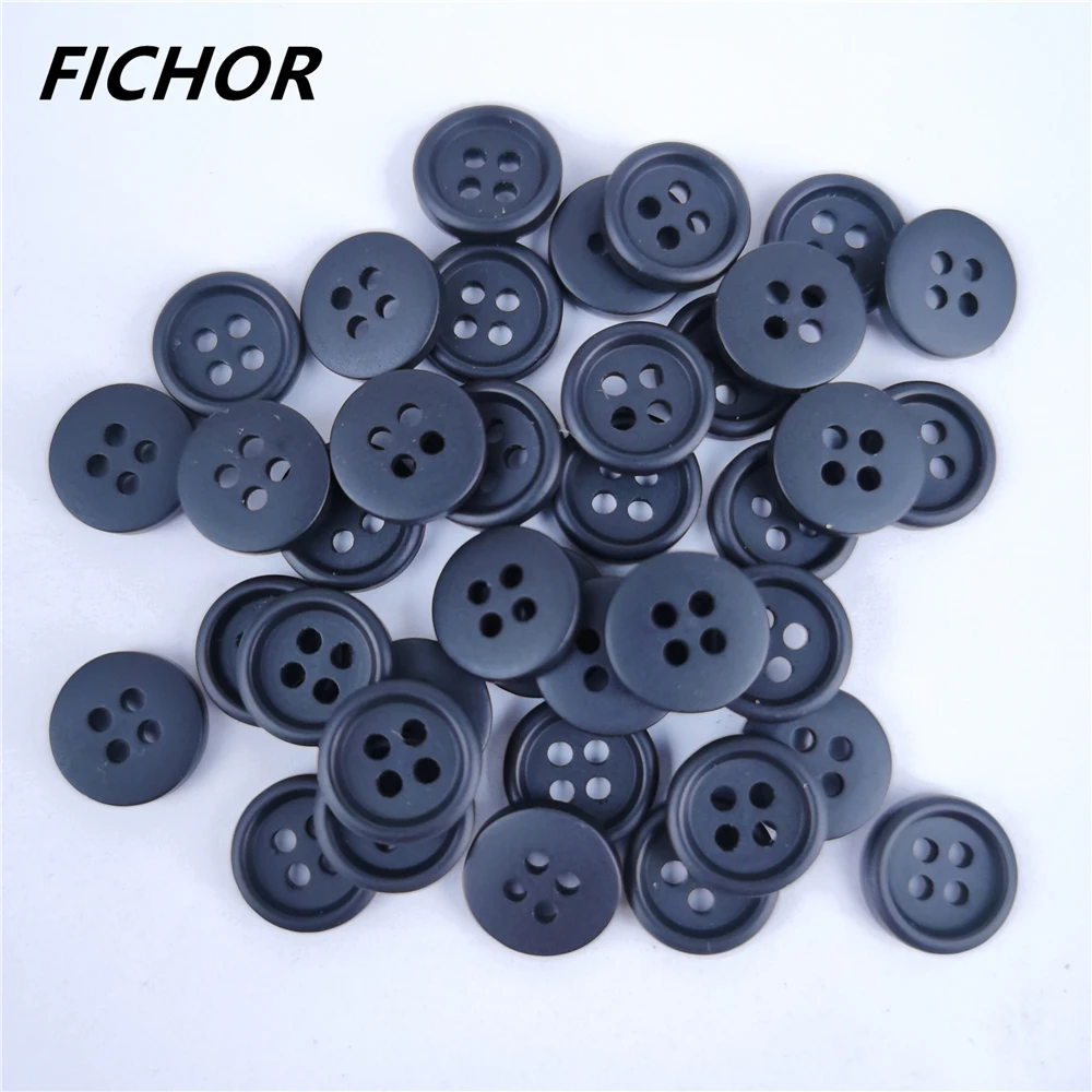 

30/50pcs 10mm 4 Holes Black Resin Buttons Clothing Decor Sewing Scrapbooking Home Sewing Supplies Plastic Buttons