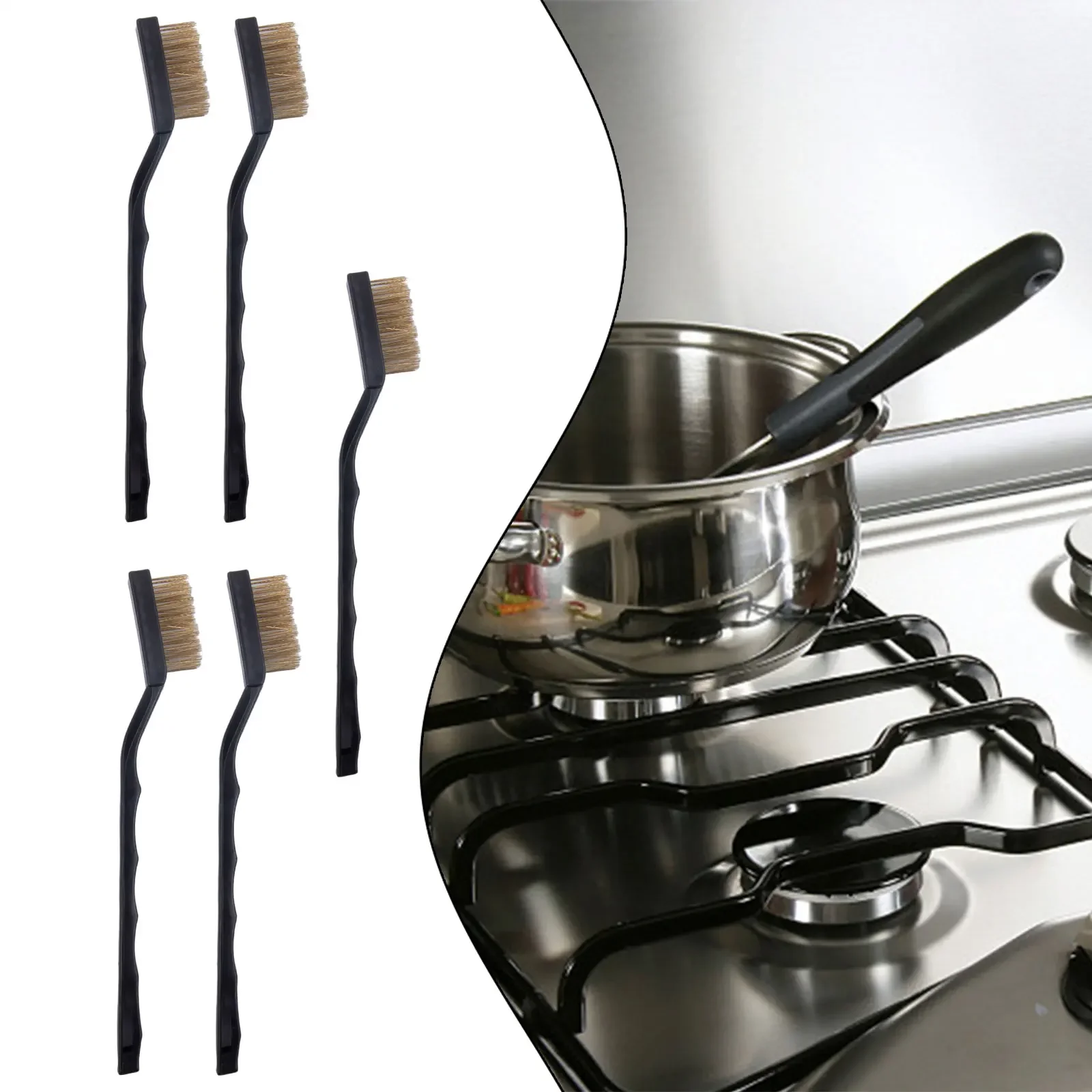 5pcs Ndustrial Mini Wire Brushes Brass Wire Brush DIY Cleaning Paint Rust-Remover Industrial Scrubbing Brush Cleaning Tool cleaning brush wire brush