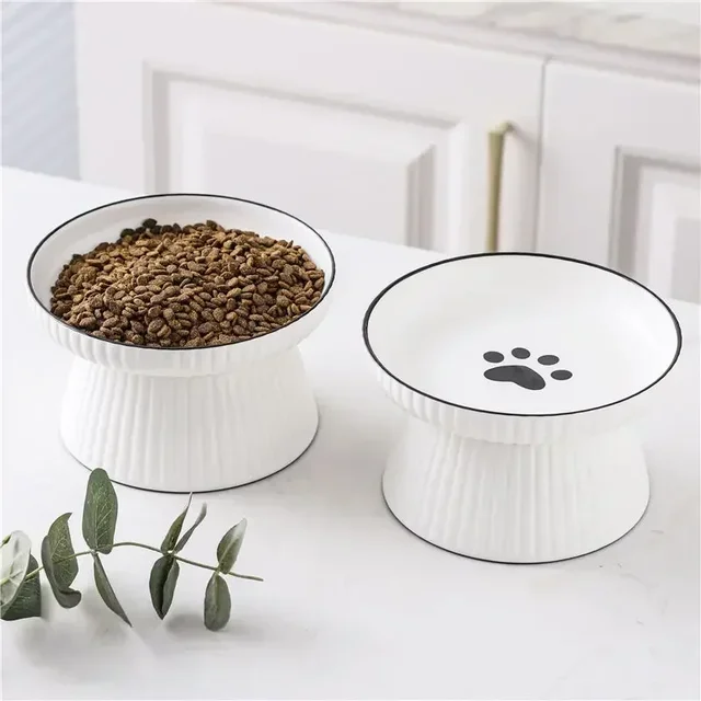 Cute Pet Bowl Cartoon Pet Feeder High-foot Single Mouth Skidproof Ceramic Dog Cat Food Bowls Pets Drinking Feeding Container Cute Pet Bowl Cartoon Pet Feeder High-foot Single Mouth Skidproof Ceramic Dog Cat Food Bowls Pets Drinking Feeding Container