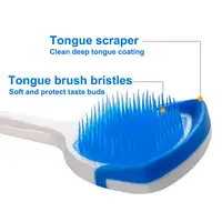 Nettoyeurs de langue en Silicone réutilisables pour adultes et enfants, brosse grattoir lavable, outil de nettoyage de la langue, haleine fraîche, hygiène buccale, 1/4 pièces 2