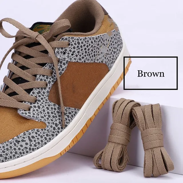 36Colors Flats Shoelaces For Air Force Tennis Shoe Laces Sneaker White Black Canvas Men Women Shoelace Basketball Shoes Strings Brown