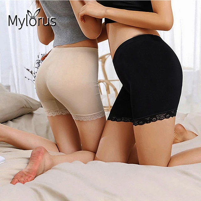 Large Size Shorts Under Skirt Sexy Lace Anti Chafing Thigh Safety Shorts  Ladies Pants Underwear Large Size Safety Pants Women - AliExpress