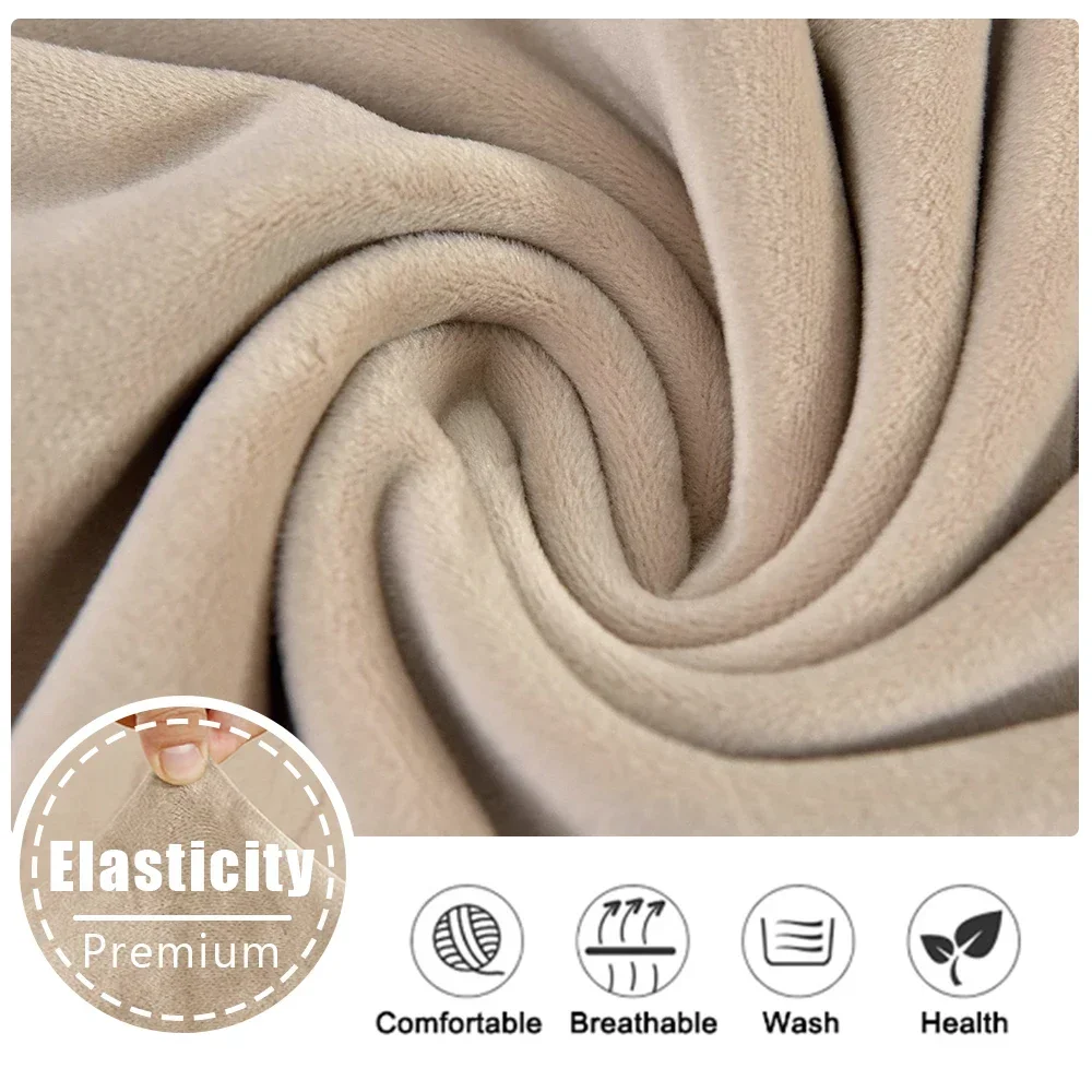 Anti-Dirt Velvet Sofa Cushion Slipcover Elastic Chair Seat Protector for Pets and Furniture Sofa Cover Living Room Bedroom Decor 6