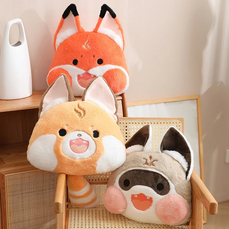 

Мультяшный енот зимняя подушка грелка для рук лиса медведь плюшевая игрушка подарок на День святого Валентина для девочек