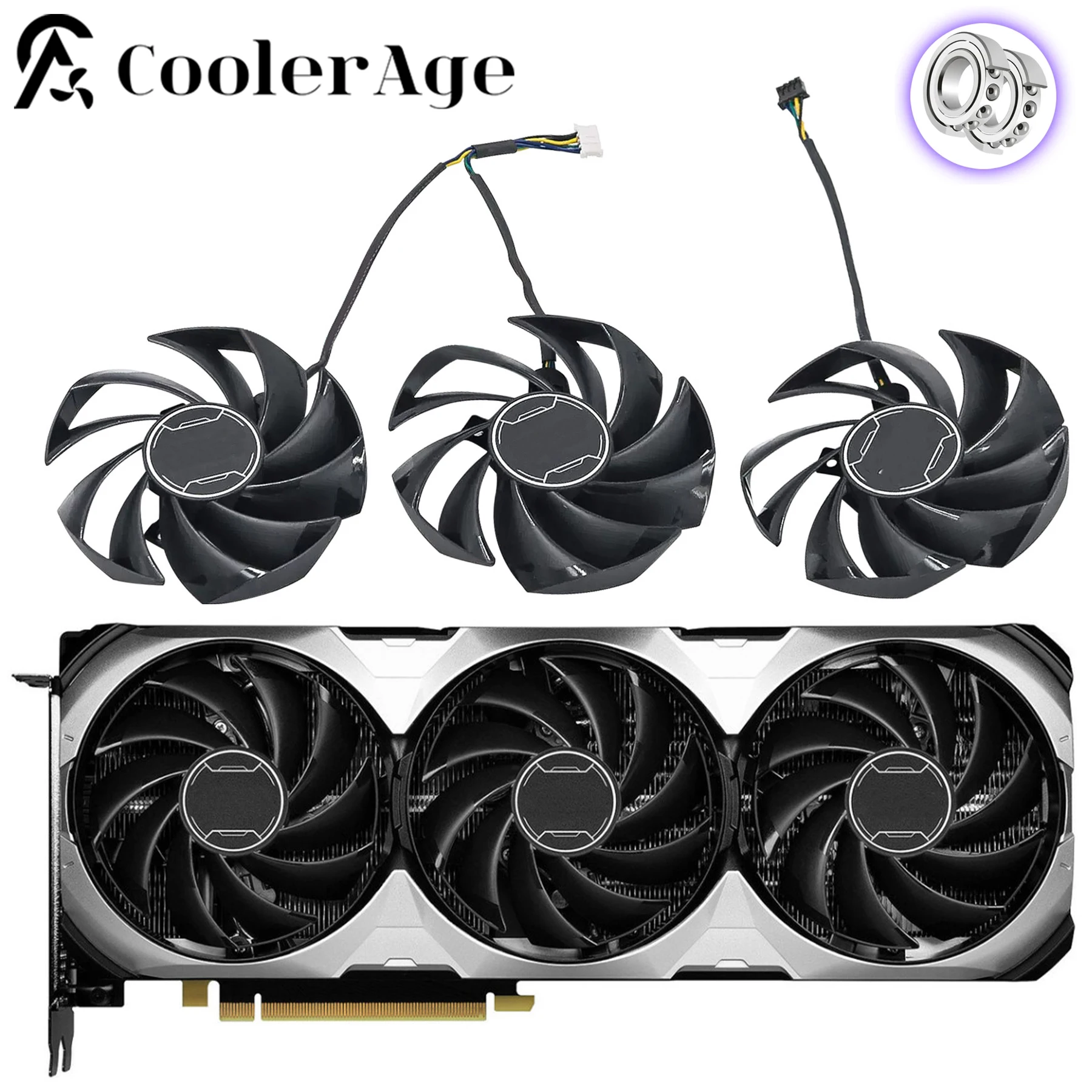 Per Msi Geforce Rtx 4070 4070Ti Ventus 3X Ventola Per Scheda Video New Muslim87 Mm Rtx4070 Rtx4070Ti Gou Fan