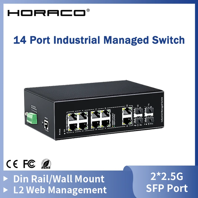 HORACO-Commutateur Ethernet Gigabit à 16/24 ports, commutateur
