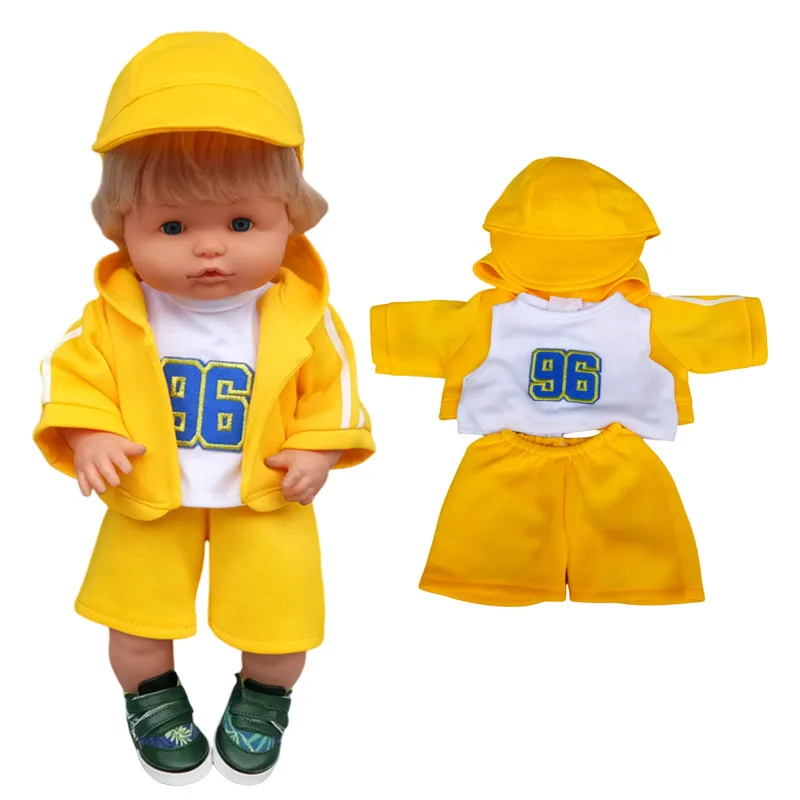 40Cm Reborn Baby Doll Sport Shirt Pantaloni Cap 42Cm Abiti Per Bambole Nenuco Ropa Y Su Hermanita 16 Pollici Baby Doll Outfit