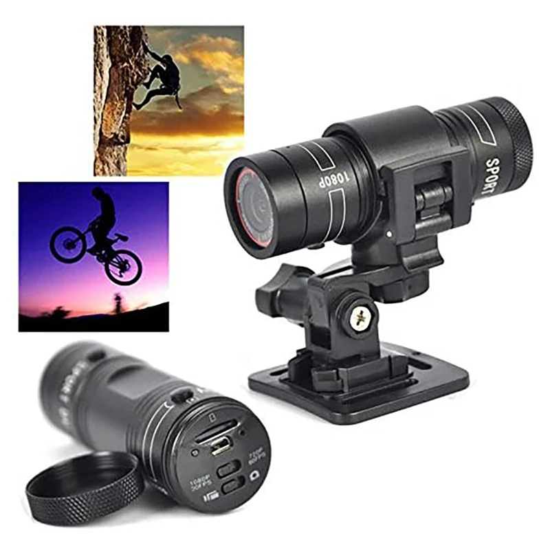 A15R -F9 Mini Sports Camera 1080P Outdoor Riding Motorcycle Helmet Sports DV Camera Video Waterproof Bicycle Camera 3