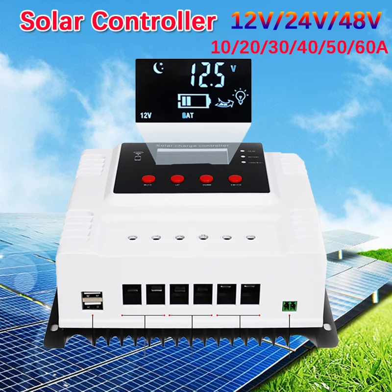 Solar-Controller-10-60A-Photovoltaic-System-LED-Display-Intelligent-App ...