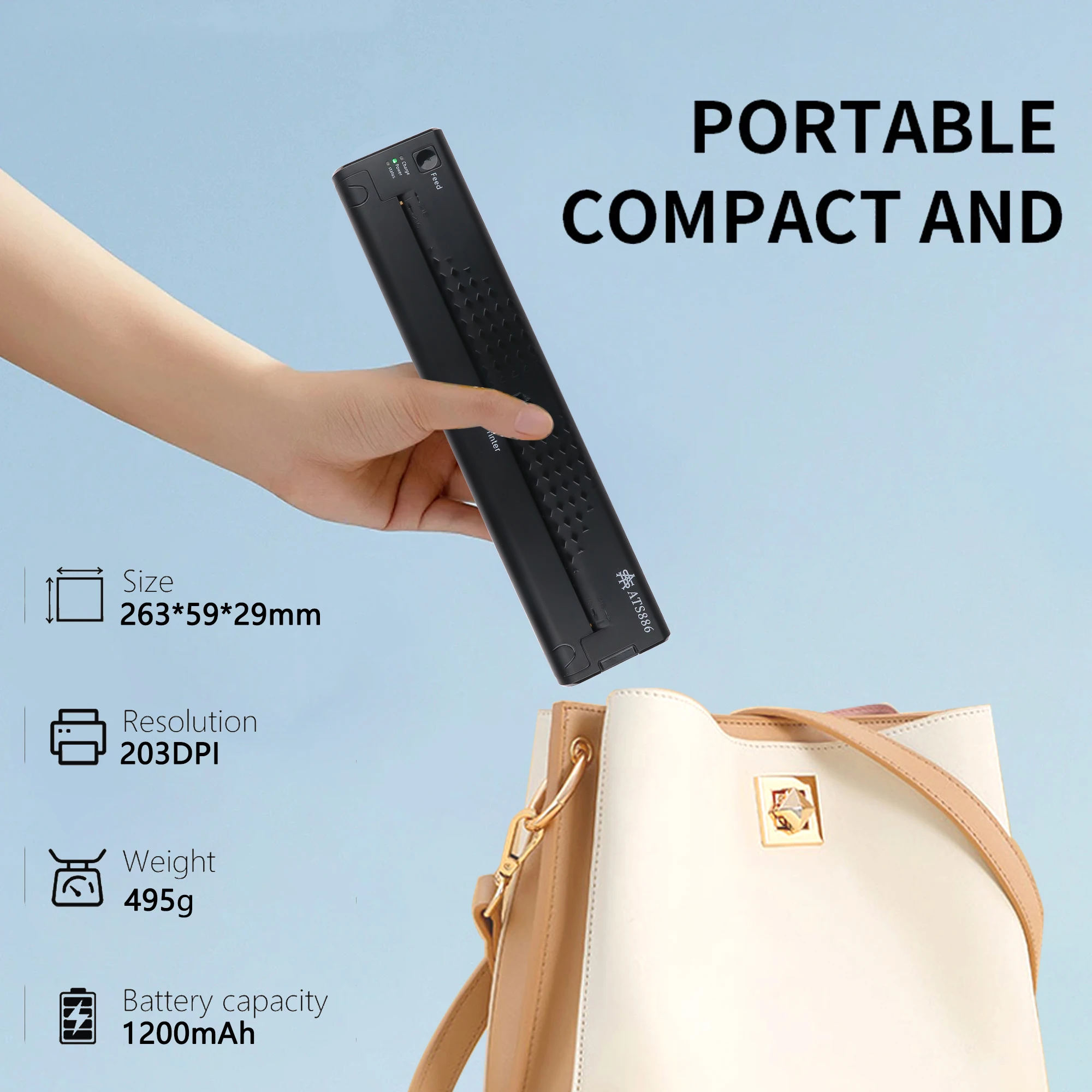 ATS886 Professional Portable Tattoo Transfer Printer Machine Kit