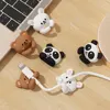 Desktop Cable Organizer Holder Cute Winder Clips Desk Self-Adhesive Mobile Phone Data Cable Management Wire Cord Tidy Holder 4
