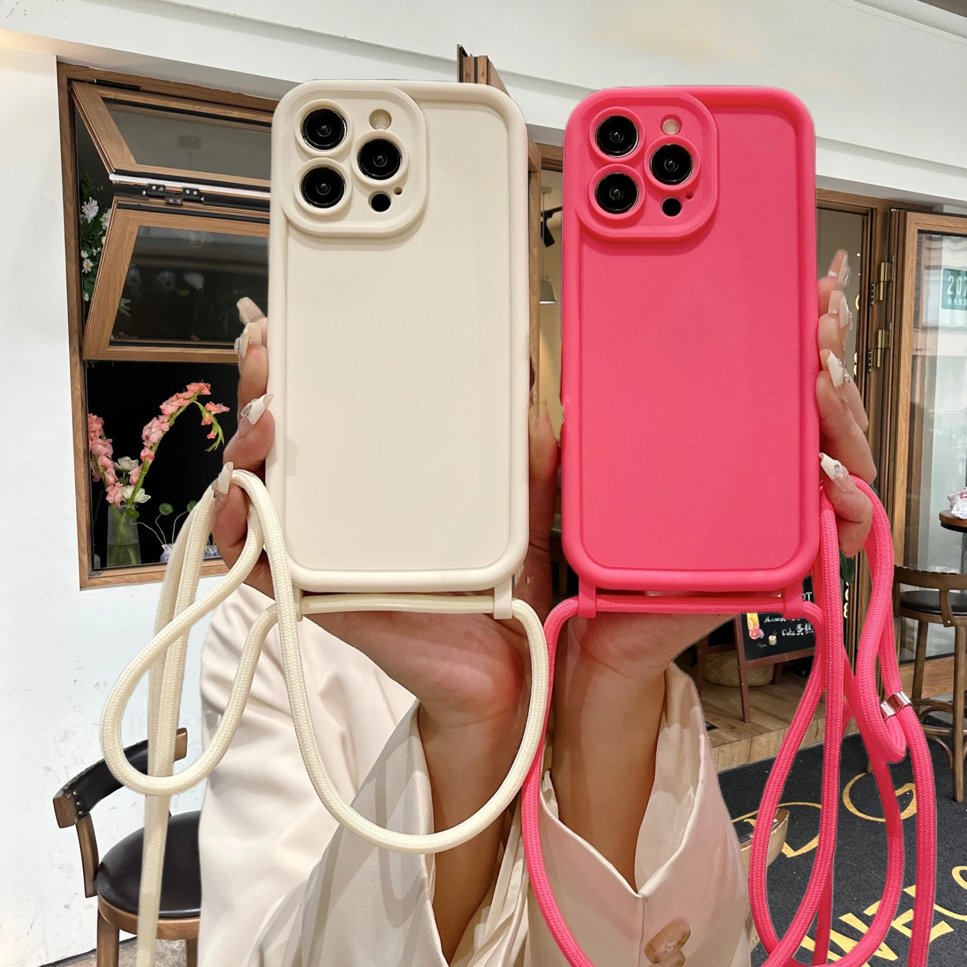 Crossbody Soft Phone Case with Adjustable Lanyard Strap