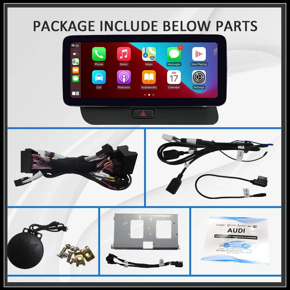 1920*720P Auto Linux Bildschirm Android Auto Carplay Auto Radio Stereo Für Audi Q5 2009-2016 autolink airplay Bluetooth video player – Detail 2