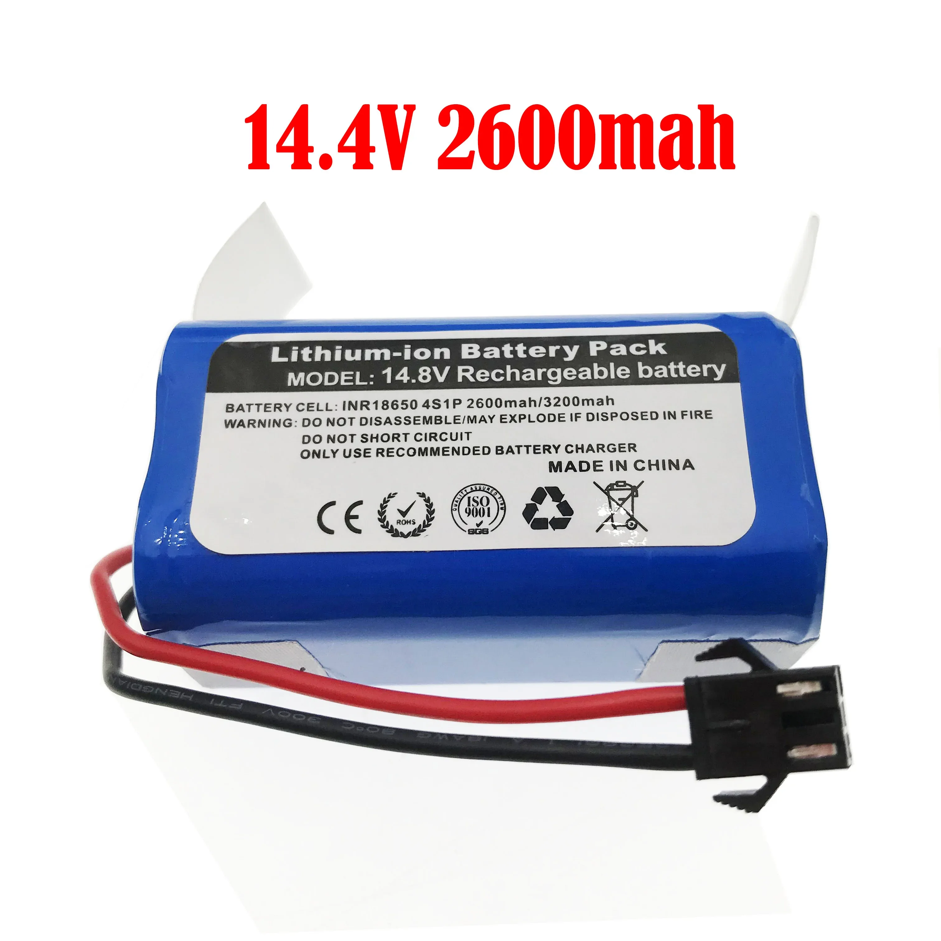 144V2600mAhLiionBatteryForConga9901090TesvorX500Ecovacs
