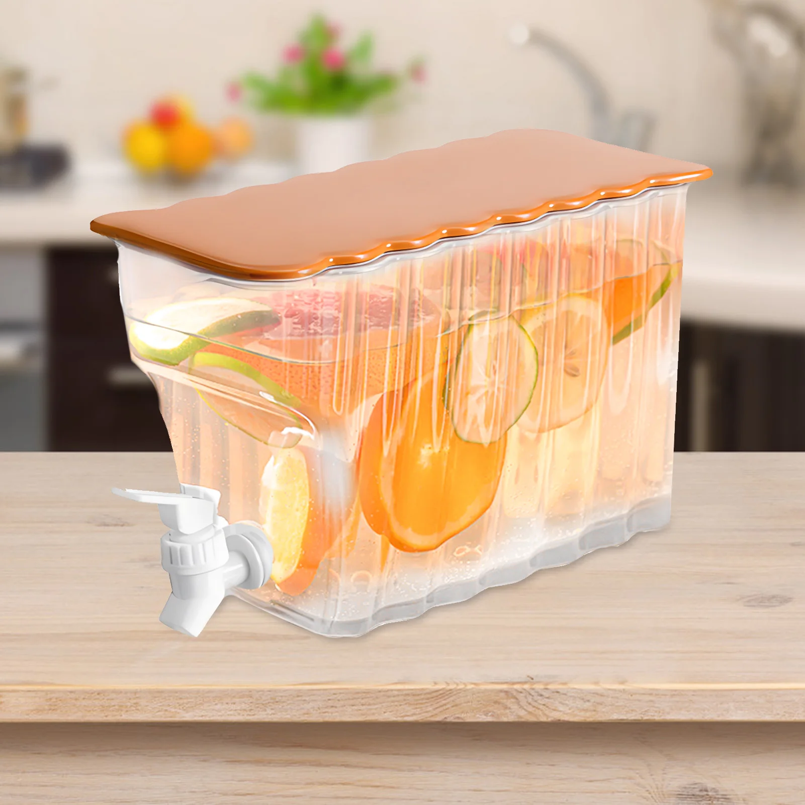 3.6L Water Dispenser Cold Kettle Lemonade Juice Containers with Lids