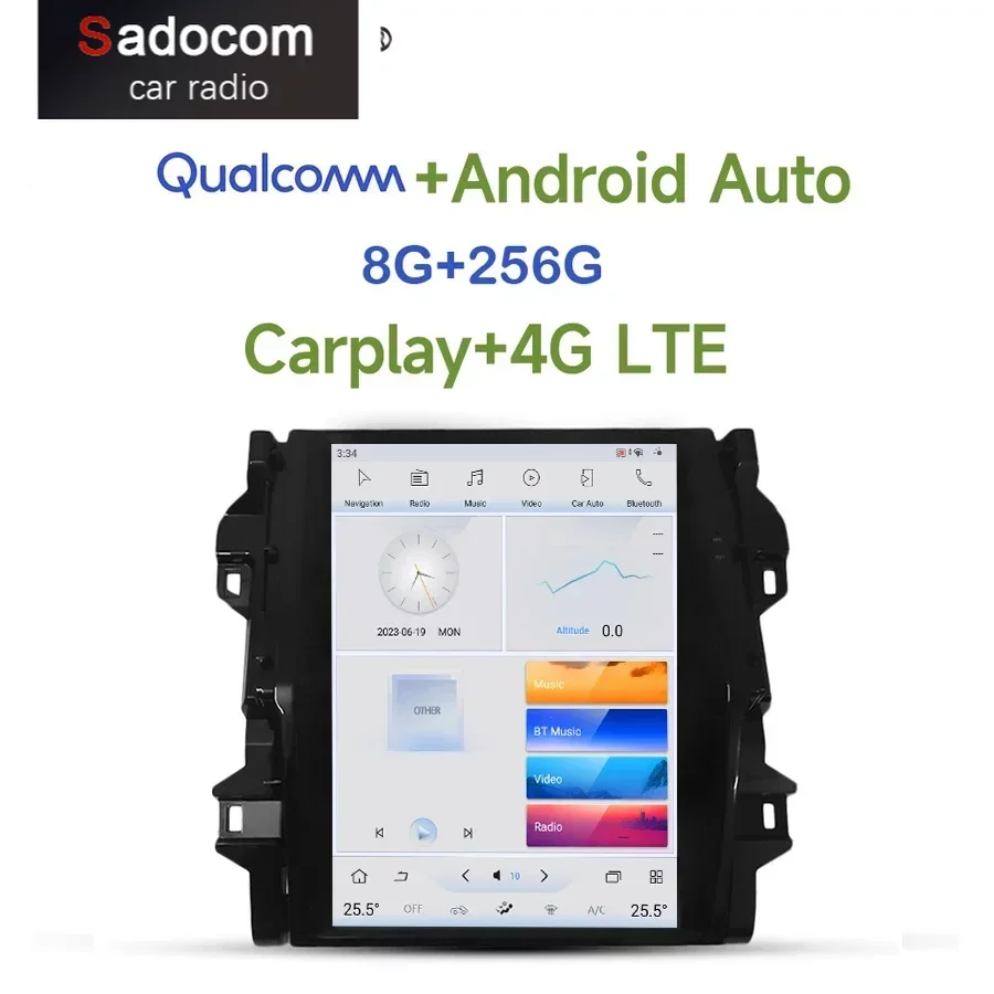 

Tesla Qualcomm Carplay автомобильный dvd-плеер DSP Android 11,0 8G + 256G Wifi радио GPS Bluetooth для Toyota Fortuner 4 runner 2016-2019