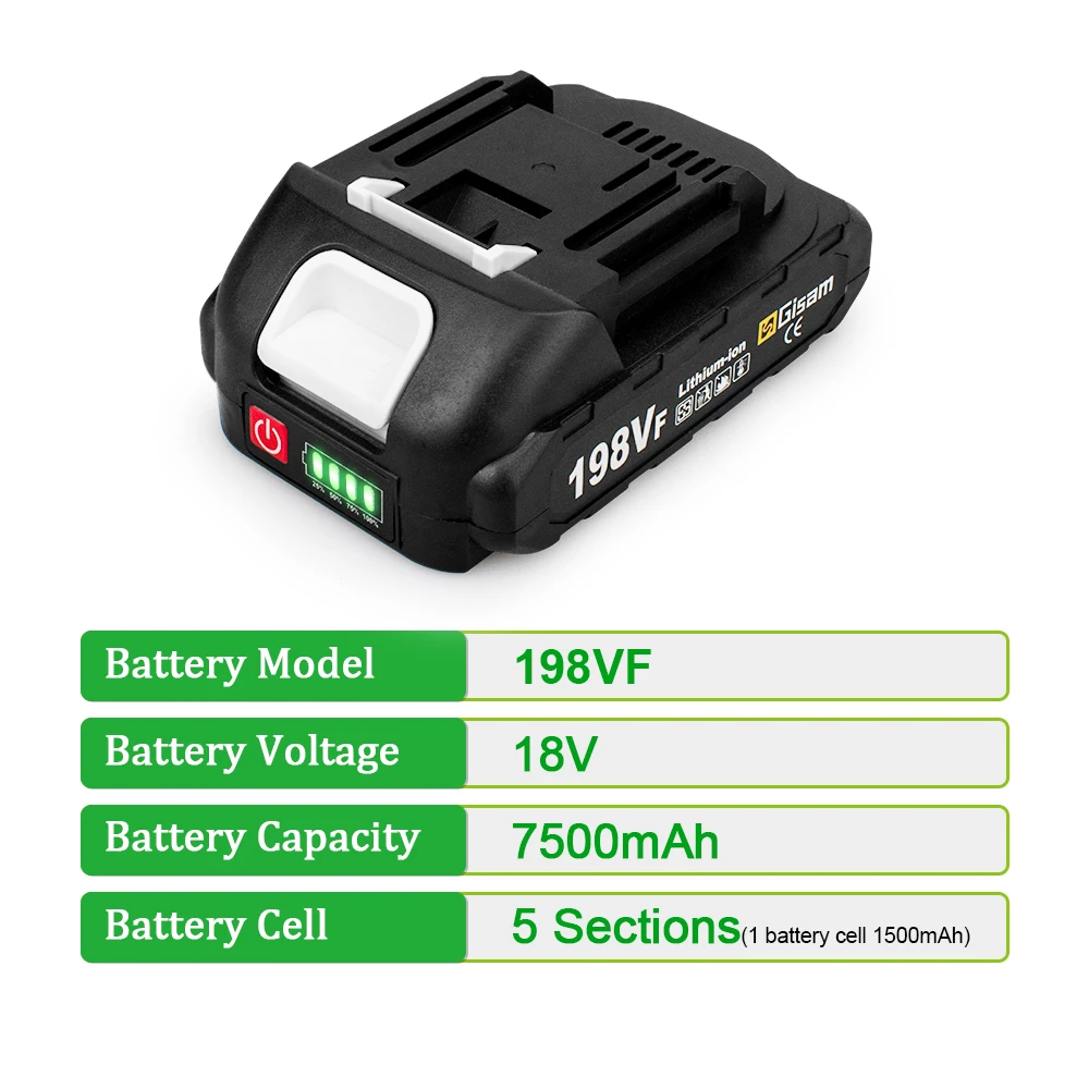 18V Akku 22500mAh 15000mAh Lithium-Ionen-Akku mit Batterie anzeige für Makita Elektro werkzeug Akku