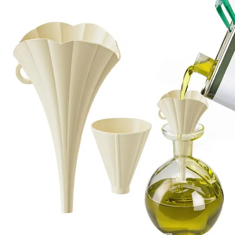 

Kitchen Funnel Set, Kitchen Gadget Accessories Foldable Silicone Foldable Funnel for Filling Water Bottles With Liquid Transfer