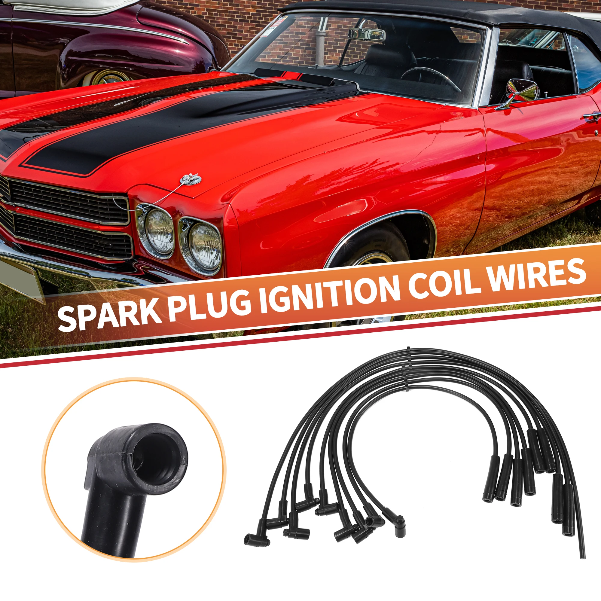 Car Ignition Cable Set Spark Plug Coil Wires Harness Fit for Chevrolet Blazer V8 7.4L 1973