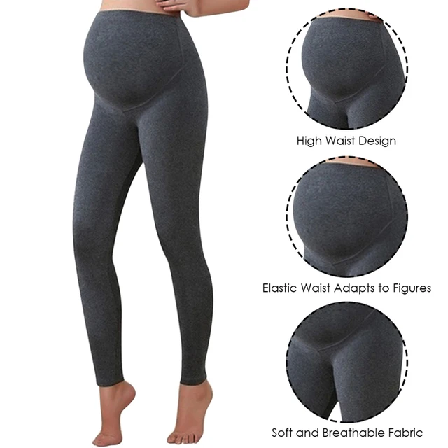 Women's High Waist Maternity Leggings Over The Belly Pregnancy