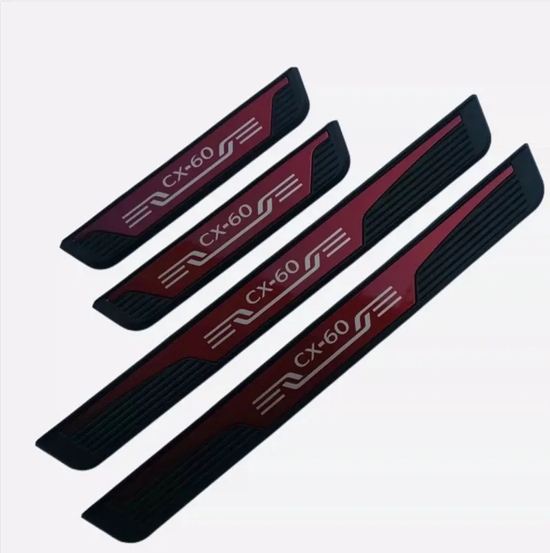 Car Door Sill Scuff Plate For Mazda CX-60 CX60 Stainless Steel Car Styling Accessory