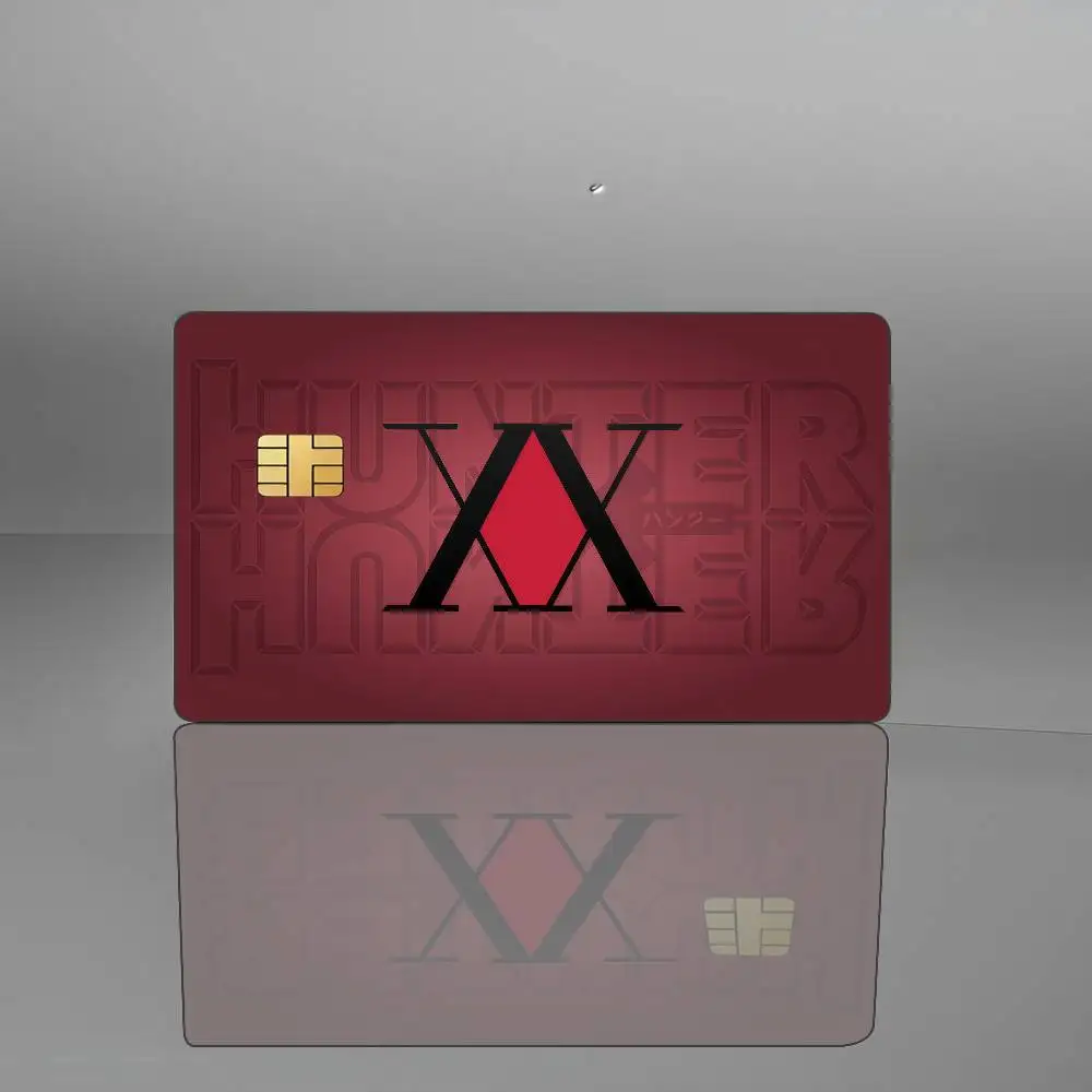 Anime Hisoka Hunter X Hunters Anime 4pcs 1Set Film Skin Sticker Tape For Bank Credit Debit Card