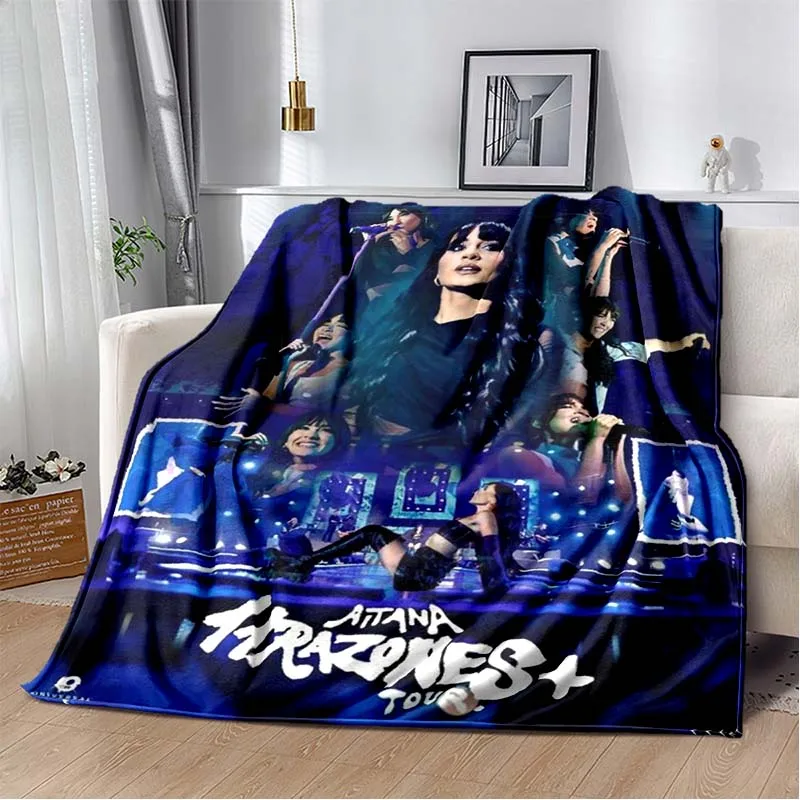 3D cantante spagnolo carino Aitana coperta flanella morbida peluche coperta soggiorno camera da letto divano letto coperta da Picnic coperta per bambini