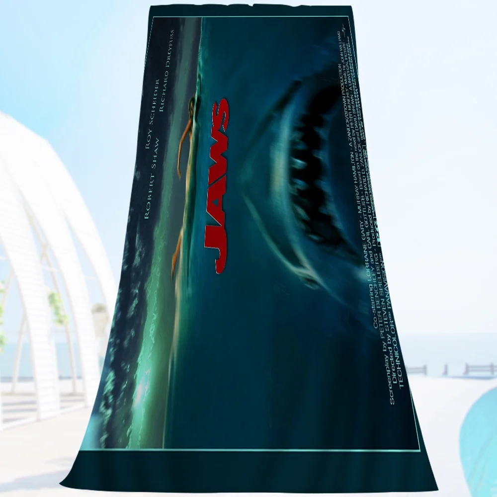 Jaws Movie Shark Towel Microfiber Beach Towel Absorbent Quick dry Soft Yoga Swimming Resort Mountain Climbing Towel 6